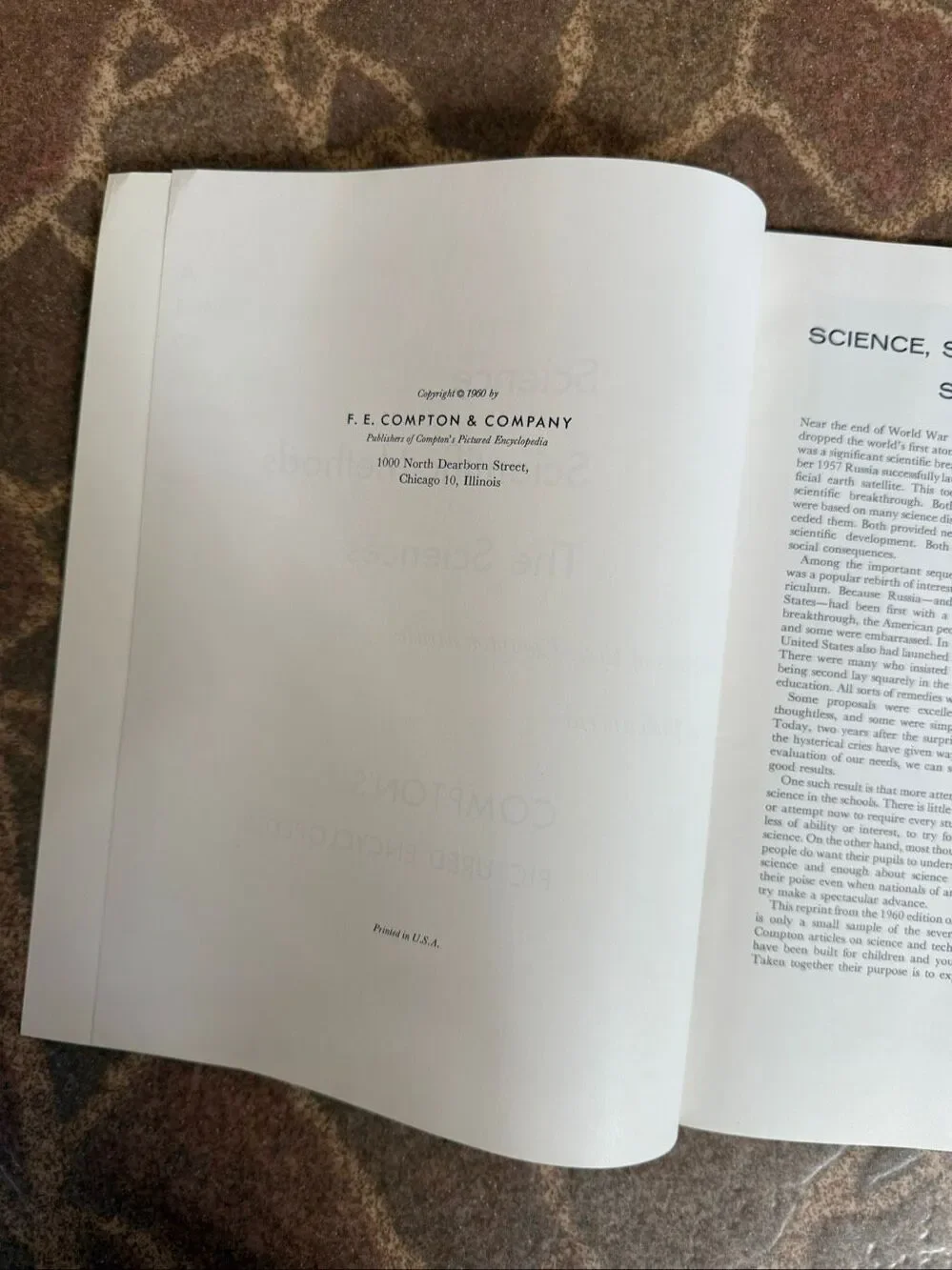 Vintage Science Magazine Booklet Reprinted from Compton’s Pictured Encyclopedia